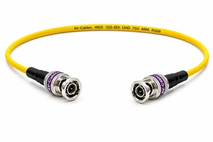 12G-SDI BNC to BNC Cable, 4855R,1.5ft, Yellow Premium Mini RG59, 75 Ohm, Supports SD, HD, 3G, 6G & 12G-SDI 12G-SDI BNC to BNC Cable, 4855R,1.5ft, Yellow Premium Mini RG59, 75 Ohm, Supports SD, HD, 3G, 6G & 12G-SDI