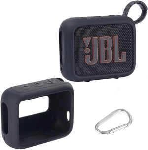 Silicone Cover Case Compatible with JBL Go 4 Ultra Portable Bluetooth Speaker (Black) Silicone Cover Case Compatible with JBL Go 4 Ultra Portable Bluetooth Speaker (Black)