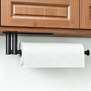Paper Towel Holder Under Cabinet, Adhesive or Wall Mounted, Black | Self-Adhesive Paper Towel Holder Under Counter, Paper Towel Rack Wall Mounted, Papertowel Holder for Kitchen Bathroom RV Paper Towel Holder Under Cabinet, Adhesive or Wall Mounted, Black | Self-Adhesive Paper Towel Holder Under Counter, Paper Towel Rack Wall Mounted, Papertowel Holder for Kitchen Bathroom RV