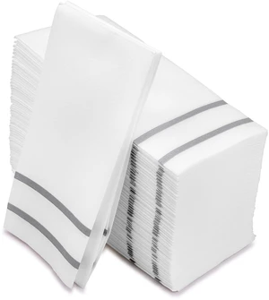 Paper Hand Towels for Bathroom, Linen-Feel Guest Towels, Formal Dinner, Anniversary, Napkins for Tables, Guestrooms, and Restrooms (Silver, 50 Count) Paper Hand Towels for Bathroom, Linen-Feel Guest Towels, Formal Dinner, Anniversary, Napkins for Tables, Guestrooms, and Restrooms (Silver, 50 Count)