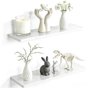 Acrylic Shelves for Bathroom Storage, 12" Floating Shelves Wall Organizer for Perfume, Make up, Skincare, Kids Bookshelf for Bedroom, Nursery, Living Room Decor, White, 2 Pack Acrylic Shelves for Bathroom Storage, 12" Floating Shelves Wall Organizer for Perfume, Make up, Skincare, Kids Bookshelf for Bedroom, Nursery, Living Room Decor, White, 2 Pack