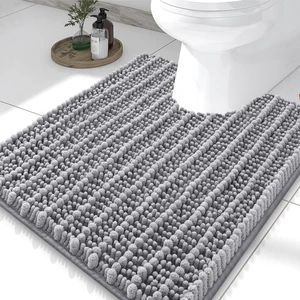Smiry Bathroom Toilet Rugs U Shaped 24X20, Chenille Bath mats for Toilet Smiry Bathroom Toilet Rugs U Shaped 24X20, Chenille Bath mats for Toilet