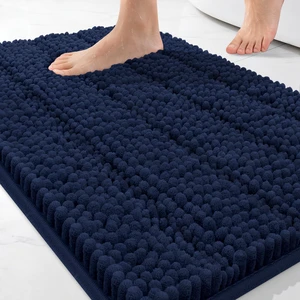 Bcoimo Small Bath Rug Mat,Chenille Extra Soft Navy Bathroom Mats for Floor Bcoimo Small Bath Rug Mat,Chenille Extra Soft Navy Bathroom Mats for Floor