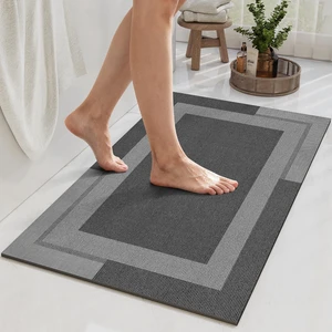 YDKGL Non Slip Bath Mat Thin Bathroom Rugs Fit Under Door Dark Grey 16"x24" YDKGL Non Slip Bath Mat Thin Bathroom Rugs Fit Under Door Dark Grey 16"x24"