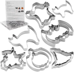 Large Halloween Cookie Cutters,12pc/Set Thickened Stainless Steel. | Sandwich cutters & biscuit molds.Sturdy for cookies,sandwiches, cake,fruit.Ideal for DIY baking,home use,and parties. Large Halloween Cookie Cutters,12pc/Set Thickened Stainless Steel. | Sandwich cutters & biscuit molds.Sturdy for cookies,sandwiches, cake,fruit.Ideal for DIY baking,home use,and parties.