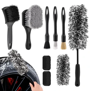9-Piece Car Wheel & Tire Cleaning Brush Kit, Soft-Bristle Wheel Brushes, Microfiber Flat Brush, Detailing Brushes & Cleaning Pads for Cars, Trucks & SUVs 9-Piece Car Wheel & Tire Cleaning Brush Kit, Soft-Bristle Wheel Brushes, Microfiber Flat Brush, Detailing Brushes & Cleaning Pads for Cars, Trucks & SUVs