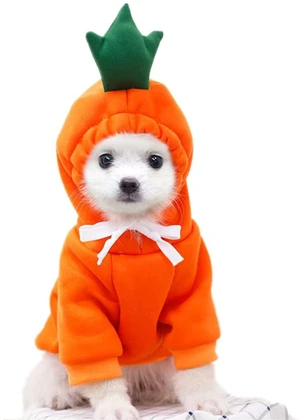 Dog Christmas Halloween Costumes,Dog Hoodies for Small Dogs Cats, Cat Puppy Outfits,Yorkie Chihuahua Pomeranian Clothes (Large, Orange-Carrot) Dog Christmas Halloween Costumes,Dog Hoodies for Small Dogs Cats, Cat Puppy Outfits,Yorkie Chihuahua Pomeranian Clothes (Large, Orange-Carrot)