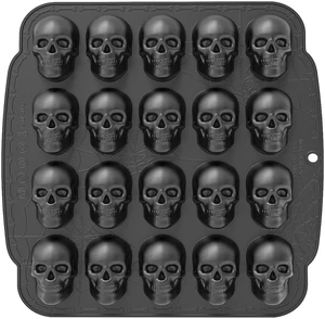 20 Cavities Large Skull Silicone Mold - 3D Skull Ice Cube Mold, Halloween Silicone Molds Bpa Free for Chocolate, Jelly, Wax Melt, Ice Cubes, Gelatin and ResinFinished Size: 2.36 In × 1.40 In 20 Cavities Large Skull Silicone Mold - 3D Skull Ice Cube Mold, Halloween Silicone Molds Bpa Free for Chocolate, Jelly, Wax Melt, Ice Cubes, Gelatin and ResinFinished Size: 2.36 In × 1.40 In