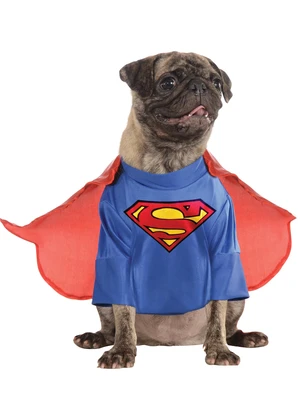 Superheroes: Superman Pet Costume for For Dogs or Cats by Rubies, Medium Superheroes: Superman Pet Costume for For Dogs or Cats by Rubies, Medium