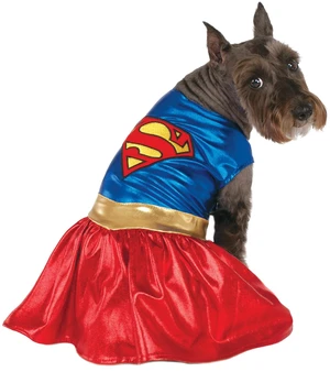 Superheroes: Supergirl Pet Costume for For Dogs or Cats by Rubies, Large Superheroes: Supergirl Pet Costume for For Dogs or Cats by Rubies, Large