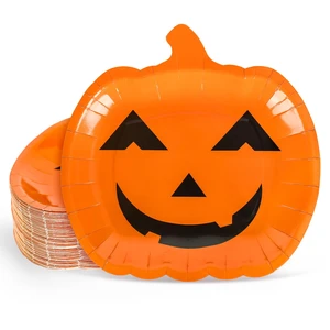 40Pcs Halloween Paper Plates Orange Pumpkin Face Disposable Plates 9 Inch Grimace Pumpkin Decorative Plate for Halloween Birthday Holiday Table Decor Party Supplies 40Pcs Halloween Paper Plates Orange Pumpkin Face Disposable Plates 9 Inch Grimace Pumpkin Decorative Plate for Halloween Birthday Holiday Table Decor Party Supplies