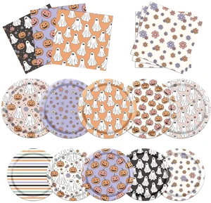 Halloween Party Plates and Napkins, 60Pcs Halloween Party Supplies Tableware Set, Pumpkins Ghost HALLOWEEN Paper Plates Napkins for halloween Birthday Party Decorations Halloween Party Plates and Napkins, 60Pcs Halloween Party Supplies Tableware Set, Pumpkins Ghost HALLOWEEN Paper Plates Napkins for halloween Birthday Party Decorations