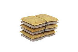 and Silver Kitchen Sponge Scrubber, Heavy Duty Metallic Sink, Pot, Dish Washing Scrubber Non-Scratch, Non-Metal, Kosher Sponge, Pack of 12 (Superio) and Silver Kitchen Sponge Scrubber, Heavy Duty Metallic Sink, Pot, Dish Washing Scrubber Non-Scratch, Non-Metal, Kosher Sponge, Pack of 12 (Superio)