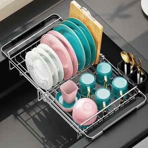 Expandable Stainless Steel Dish Drying Rack, 13-18 Inch Expandable Stainless Steel Dish Drying Rack, 13-18 Inch