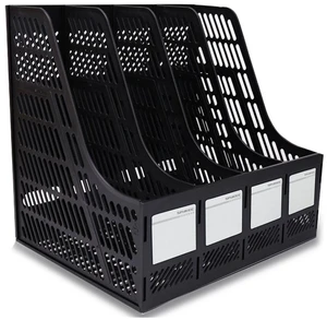 Desktop Magazine Holder Desk File Organizer 4 Compartments Vertical File Dividers Book Holder Frames Document Cabinet Rack Storage Organizer Box for Home Office School Black Desktop Magazine Holder Desk File Organizer 4 Compartments Vertical File Dividers Book Holder Frames Document Cabinet Rack Storage Organizer Box for Home Office School Black