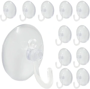 Suction Cups with Hooks, 30 mm, 12 Pcs Suction Cups with Hooks, 30 mm, 12 Pcs