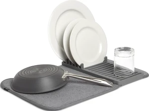 Udry Dish Drying Rack, Folding Dish Drainer Mat, Mini, Dark Grey Udry Dish Drying Rack, Folding Dish Drainer Mat, Mini, Dark Grey