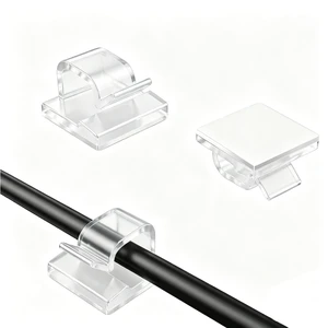 10 Pack Adhesive Cable Clips for Cord Management, Small Wire Holders for Desk Wall Car, Strong Sticky Cable Organizer for Phone Charger, USB, TV, Ethernet & More (10, Clear) 10 Pack Adhesive Cable Clips for Cord Management, Small Wire Holders for Desk Wall Car, Strong Sticky Cable Organizer for Phone Charger, USB, TV, Ethernet & More (10, Clear)