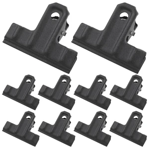 Black Metal Clips, 2 Inch, 10 Pack | Large Hinge Clips, Heavy Duty, Multi-Purpose (Food, Photo, Paper, File, Binder), For Drawing Board, Office, Kitchen Black Metal Clips, 2 Inch, 10 Pack | Large Hinge Clips, Heavy Duty, Multi-Purpose (Food, Photo, Paper, File, Binder), For Drawing Board, Office, Kitchen