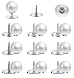 10 Sets Pearl Buttons, No Sew Button Pearls Reusable Pearl Button | for Blouse, Dress, Sweater, Shawl, 10mm 10 Sets Pearl Buttons, No Sew Button Pearls Reusable Pearl Button | for Blouse, Dress, Sweater, Shawl, 10mm