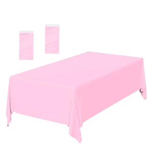 2 Pack Light Pink Plastic Tablecloth Disposable Table Covers Pink Rectangle Tablecloths for Birthday Baby Shower Wedding Gender Reveal Party Rectangular Table Cloth Disposable 2 Pack Light Pink Plastic Tablecloth Disposable Table Covers Pink Rectangle Tablecloths for Birthday Baby Shower Wedding Gender Reveal Party Rectangular Table Cloth Disposable