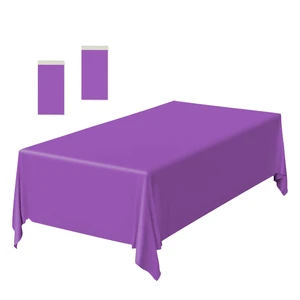 2 Pack Purple Plastic Tablecloth Disposable Table Covers Rectangle Purple Tablecloths for Birthday Baby Shower Wedding Birthday Halloween Party Rectangular Table Cloth Disposable 2 Pack Purple Plastic Tablecloth Disposable Table Covers Rectangle Purple Tablecloths for Birthday Baby Shower Wedding Birthday Halloween Party Rectangular Table Cloth Disposable