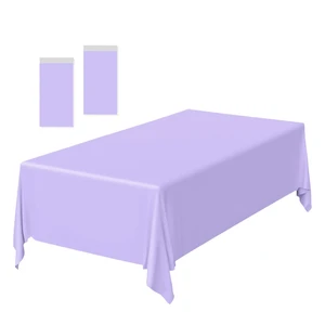 2 Pack Light Purple Plastic Tablecloth Disposable Table Covers Rectangle Lavender Tablecloths for Birthday Baby Shower Wedding Birthday Party Rectangular Table Cloth Disposable 2 Pack Light Purple Plastic Tablecloth Disposable Table Covers Rectangle Lavender Tablecloths for Birthday Baby Shower Wedding Birthday Party Rectangular Table Cloth Disposable