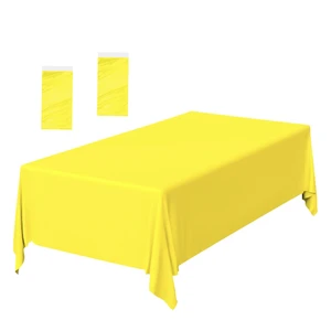2 Pack Yellow Plastic Tablecloth Disposable Table Covers Yellow Rectangle Tablecloth for Party Baby Shower Wedding Birthday Plastic Table Cloth Disposable 2 Pack Yellow Plastic Tablecloth Disposable Table Covers Yellow Rectangle Tablecloth for Party Baby Shower Wedding Birthday Plastic Table Cloth Disposable