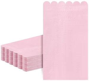 36 Pcs Pink Napkins; 2-ply Light Pink Dinner Napkins; Scalloped Paper Napkin for Wedding, Dinner, Birthday, Bridal Shower, Valentines Party Supplies; Bathroom Napkin Guest Disposable 36 Pcs Pink Napkins; 2-ply Light Pink Dinner Napkins; Scalloped Paper Napkin for Wedding, Dinner, Birthday, Bridal Shower, Valentines Party Supplies; Bathroom Napkin Guest Disposable