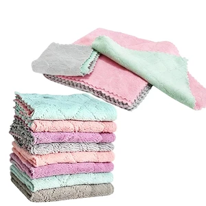 9.5 Inches Microfiber Cleaning Cloths Reusable Absorbent Coral Velvet Dish Towels Lint Free Multi Purpose Kitchen Cleaning Rags 10 Pieces 9.5 Inches Microfiber Cleaning Cloths Reusable Absorbent Coral Velvet Dish Towels Lint Free Multi Purpose Kitchen Cleaning Rags 10 Pieces
