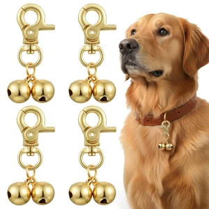 4pcs Bell for Dog Collar, Gold Dog Collar Charms, Cute Dogs Bells with Snap Clips, Pet Pendant Accessories for Anti-Lost Training, Gifts for Dogs Cat Lovers 4pcs Bell for Dog Collar, Gold Dog Collar Charms, Cute Dogs Bells with Snap Clips, Pet Pendant Accessories for Anti-Lost Training, Gifts for Dogs Cat Lovers