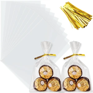 Cellophane Treat Bags 4" x 6": 100 PCS Clear Plastic Cello Bags Cellophane Treat Bags 4" x 6": 100 PCS Clear Plastic Cello Bags