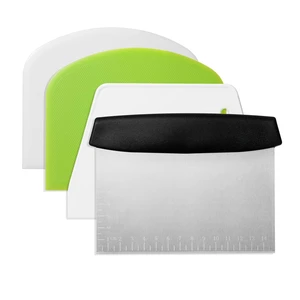 4 Pcs Bench Scraper,Dough Scraper,Versatile Kitchen Scraper Set for Pastry Bread Pizza Cake 4 Pcs Bench Scraper,Dough Scraper,Versatile Kitchen Scraper Set for Pastry Bread Pizza Cake