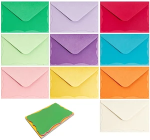 10 Pcs Mini Cards with Envelopes, Small Blank Note Cards Set with Self-Adhesive Colorful Envelopes, 10 Colors for Gift Messages, Thank You Notes, Business Cards & DIY Crafts (6.22 x 4.25 Inches) 10 Pcs Mini Cards with Envelopes, Small Blank Note Cards Set with Self-Adhesive Colorful Envelopes, 10 Colors for Gift Messages, Thank You Notes, Business Cards & DIY Crafts (6.22 x 4.25 Inches)