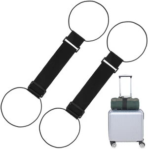 2 PCS Luggage Straps for Add a Bag Adjustable Bungee Elastic Belt 2 PCS Luggage Straps for Add a Bag Adjustable Bungee Elastic Belt