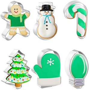 Christmas Cookie Cutters 6 PCS, 4'' Christmas Cookie Cutters 6 PCS, 4''