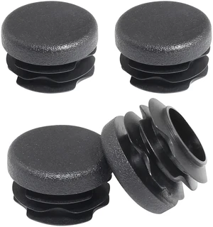 4 Pieces 1" Round Plastic Tube End Caps 4 Pieces 1" Round Plastic Tube End Caps