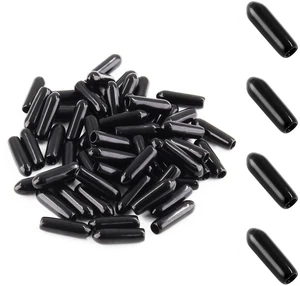 Rubber End Caps, Black, 3mm/1/8 inch, 60PCS Rubber End Caps, Black, 3mm/1/8 inch, 60PCS