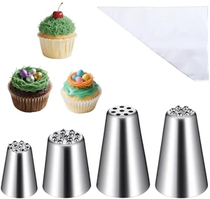 4 Pcs Grass Piping Tips 233 234 235 29, Cake Decorating Tips Stainless Steel Cake Icing Tip Pastry DIY Baking Supplies Frosting Tip with 10 Pcs Disposable Piping Bags for Cupcakes, Cakes Decoration 4 Pcs Grass Piping Tips 233 234 235 29, Cake Decorating Tips Stainless Steel Cake Icing Tip Pastry DIY Baking Supplies Frosting Tip with 10 Pcs Disposable Piping Bags for Cupcakes, Cakes Decoration