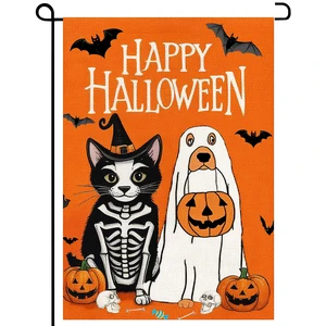 Halloween Ghost Dog Garden Flag 12x18 Vertical Double Sided Happy Halloween Pumpkin Bats Skull head Home decoration Fall Yard Flag for Outdoor Outside Patio Lawn Farmhouse Farmland Holiday Decoration Halloween Ghost Dog Garden Flag 12x18 Vertical Double Sided Happy Halloween Pumpkin Bats Skull head Home decoration Fall Yard Flag for Outdoor Outside Patio Lawn Farmhouse Farmland Holiday Decoration