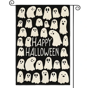 Ghosts Halloween for Outside Garden Flag 12x18 Inch Ghosts Halloween for Outside Garden Flag 12x18 Inch