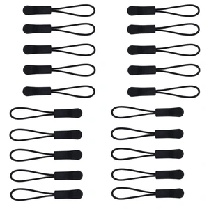 Urmspst 20 Pcs Zipper Pulls Replacement Zipper Tabs, Black Urmspst 20 Pcs Zipper Pulls Replacement Zipper Tabs, Black