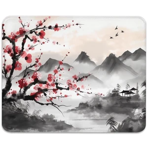 Resilient Beauty Plum Blossom-Inspired Mouse Pad, Rectangle Stitched Edges Non-Slip Rubber Base Mouse Pads for Computers Laptop Resilient Beauty Plum Blossom-Inspired Mouse Pad, Rectangle Stitched Edges Non-Slip Rubber Base Mouse Pads for Computers Laptop
