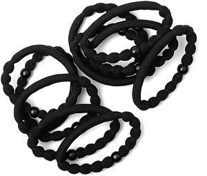 8mm 10 Count Cotton Elastic Hair Band, Black Hair Tie for All Type Hair, Ponytails Pain-Free Hair Accessories for Women Men Girls 8mm 10 Count Cotton Elastic Hair Band, Black Hair Tie for All Type Hair, Ponytails Pain-Free Hair Accessories for Women Men Girls