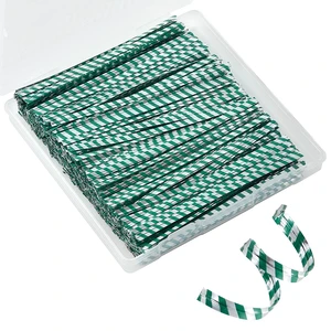 4-Inch Green Stripe Twist Ties 1000Pcs, Metallic Plastic Coated Wire Ties for Candy Bags,Gift Wrapping, Crafts, Bread Bags, Treat Bags, Holiday Décor 4-Inch Green Stripe Twist Ties 1000Pcs, Metallic Plastic Coated Wire Ties for Candy Bags,Gift Wrapping, Crafts, Bread Bags, Treat Bags, Holiday Décor