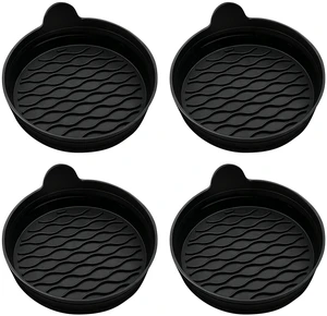 Black Silicone Car Cup Holder Coasters, Set of 4, Car Cup Holder Inserts, Interior Trim Accessories for Sedan, SUV and Pickup Truck Black Silicone Car Cup Holder Coasters, Set of 4, Car Cup Holder Inserts, Interior Trim Accessories for Sedan, SUV and Pickup Truck