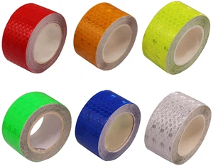6 Rolls 1 Inch Multicolor Reflective Tape | High-Visibility, Waterproof, Self-Adhesive Safety Strips, For Outdoor Use on Clothing, Vehicles, and Trailers 6 Rolls 1 Inch Multicolor Reflective Tape | High-Visibility, Waterproof, Self-Adhesive Safety Strips, For Outdoor Use on Clothing, Vehicles, and Trailers
