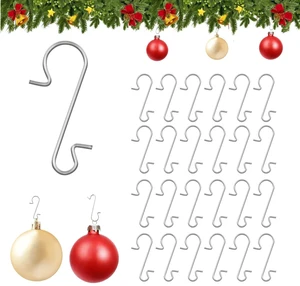 Naler 120PCS Ornament Hooks, Stainless Steel S-Shaped Hangers, Sliver Naler 120PCS Ornament Hooks, Stainless Steel S-Shaped Hangers, Sliver