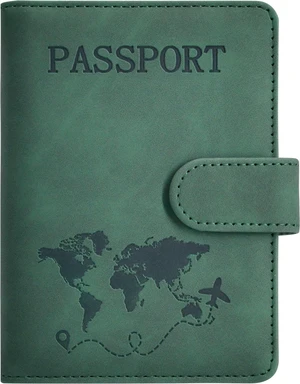 RFID Blocking Passport Cover & Compact Travel Wallet, Green RFID Blocking Passport Cover & Compact Travel Wallet, Green