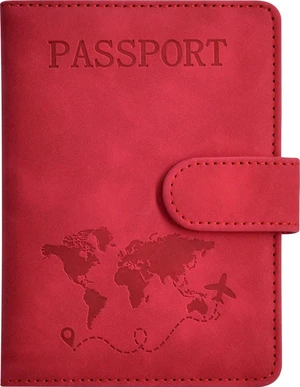 RFID Blocking Passport Cover & Compact Travel Wallet, Red RFID Blocking Passport Cover & Compact Travel Wallet, Red
